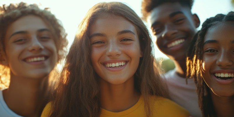 Adolescent avec appareil orthodontique